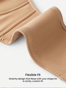 LUVLETTE Plus Woman Lingerie Full Coverage Support&Breathable Underwire Sexy Unlined Nude Mesh No-Show Seamless Invisible Minimizer Bra - Apricot - View 10