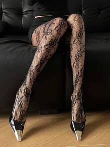 DAZY Women's Lace Sheer Skinny Leggings, Sexy & Fashionable - Black - View 4