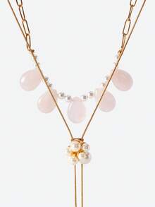 Opalesca Women's Jewelry Set,Premium/Elegant/Classy/Dailywear/Minimalist,Pearl/Crystal,18K Gold-Plated,For Mom/Women/Girl/Mother,Summer/Beach/Prom/Party/Holiday/Vacation,Engagement/Wedding/Promise,Bride,Earthy - Yellow Gold - View 7