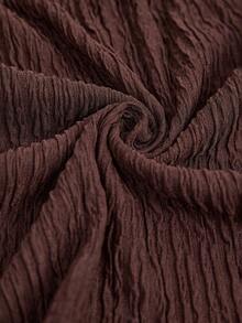 Freevana 大码女式纯色露背无袖上衣 - 咖啡棕 - 查看 8