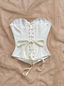 Soleia Áo hai dây cài cúc phía trước, họa tiết hoa jacquard dành cho nữ - trắng - Xem 2
