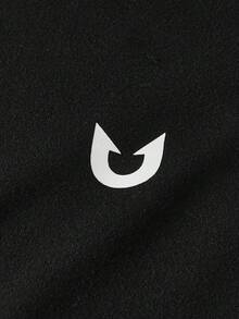 Driftmere Ins Street Style Men's Geometric U-Letter Print Round Neck Loose Casual Short Sleeve T-Shirt - Black - View 4