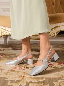 CUCCOO TILAWA Women's Fashion High Heel Shoes - Silver - View 6