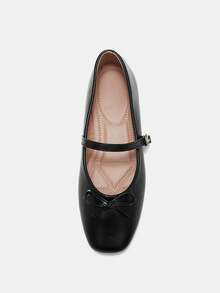 Bholvia Women's Fashion Square Toe Slip-On Black Bow Tie Shoes, Elegant Office Versatile Flats, Outdoor High-End Casual Mary Jane Shoes For Spring/Summer, Suitable For Dresses, Dates, Parties, Banquets Spring Shoes Summer Shoes - Black - View 10