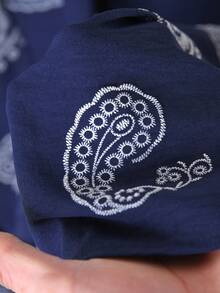 Rusticease 女士休闲度假风佩斯利印花短袖连衣裙 - 彩色 - 查看 6