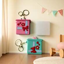 The Charm Of Creative Mixing And Matching - Four Square-Shaped Stress-Relief Keychain Pendants That Can Be Freely Matched With Handbags And Backpacks - Multicolor - View 2