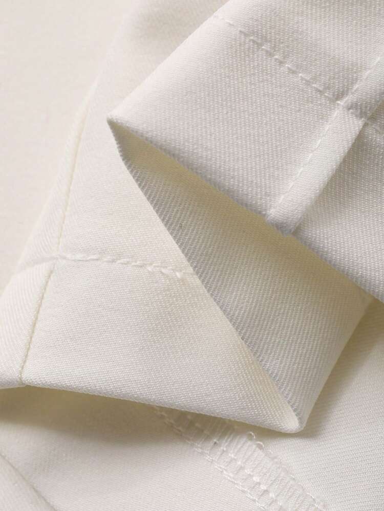 Women's Casual Solid Color Blazer Vest And Wide Leg Pants 2 Pieces Set, Spring/Summer