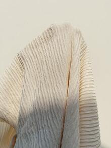 GalTyme 大码纯色圆领短袖上衣和斜插口袋休闲裤两件套 - 杏色 - 查看 7