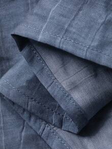 Dazy-Less 女士春秋季休闲度假风露肩长袖上衣搭配抽绳阔腿裤两件套，商务休闲女装 - 藍色 - 查看 8