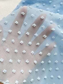 Comfortcana 女士夏季沙滩度假纯色褶皱上身多层下摆抹胸长裙 - 藍色 - 查看 9