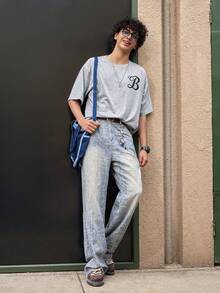 Open Phase 男士可水洗连帽运动裤套装，夏季服装，适合日常穿着，宽松版型，夏季度假服装 - 灰色 - 查看 8