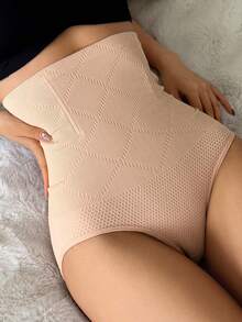 DAZY 无缝无痛收腰塑形打底裤，适合春夏穿着，女士塑身裤 - 杏色 - 查看 3