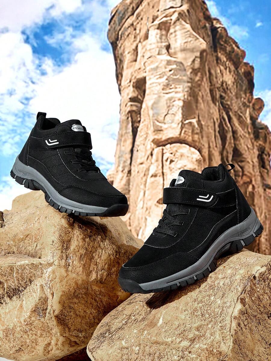 OUTDOORSY Women's Outdoor Casual Lace-Up Boots, Comfortable Non-Slip Fashion Versatile - Light black - View 1