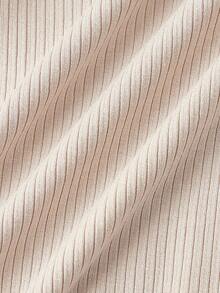 SHEIN MOD 2件装女士简约纯色荷叶边修身T恤，夏季 - 彩色 - 查看 8