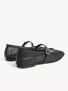 CUCCOO CHICEST Women's Summer Versatile Mesh Slip-On Flat Sandals - Black - View 5