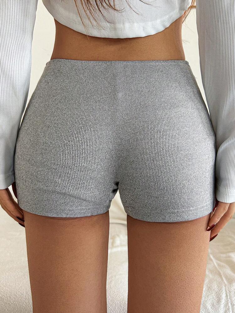 Contrast Color Lace Patchwork Women's Safety Shorts