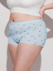 LUVLETTE Plus 3-Pack Cotton High-Waist Boyshorts Women Underwear Panties Set - Multicolor - View 10