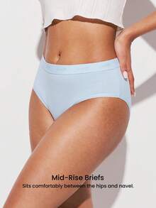 LUVLETTE 3条装纯棉中腰三角裤女士内裤套装 - 彩色 - 查看 11