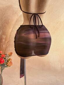 Soleia Minifalda ajustada de mujer de gasa semitransparente y sexy - Multicolor - Ver 2