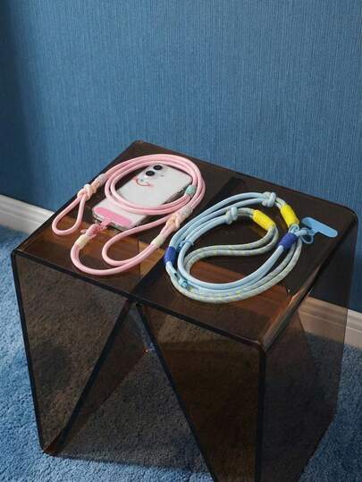 Joivida 1 Peça Alça Trançada Longa Ajustável de Uso Triplo (Transversal, Pescoço, Pulso), Anti Deslizamento e Anti Perda, para Mulheres e Meninas, Moda Ins, Uso Diário, Transporte, Concerto, Academia, Primavera, Verão, Outono, Inverno, Cordão de Telefone, Alça de Telefone Transversal, Cordão de Pescoço de Telefone, Alça de Pulso, Essenciais de Festival