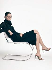 Mnmlis Women's Toe Post Fashion Daily Wear Cow Leather High Heel Sandals - apricot snake pattern - View 6