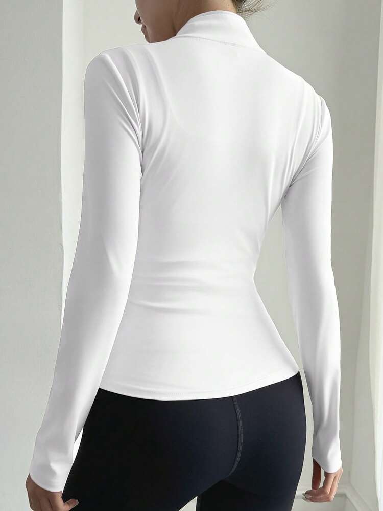 Women's Regular Fit Outdoor Sports Casual Jacket, Suitable For Fitness, Easter Holiday, Spring & Summer