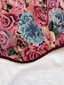 Soleia 女士休闲度假、海滩婚礼宾客、毕业典礼、早午餐、圣帕特里克节、春假、复活节、音乐节等场合适用的优雅波西米亚热带复古印花蝴蝶结无肩带上衣，秋冬季 - 藍色 - 查看 4