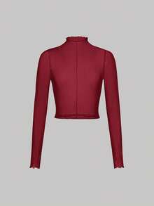 SHEIN MOD 3件套女士立领休闲百搭日常长袖上衣 - 彩色 - 查看 7