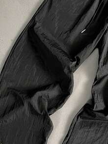 StoneGrade 男士标语印花抽绳裤脚运动裤，定制裤，钓鱼裤，宽松运动裤 - 黑色 - 查看 4