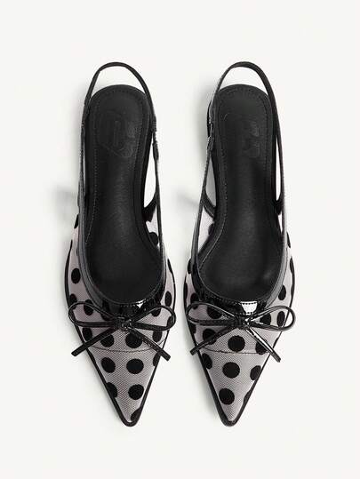 CUCCOO CHICEST Sandalias planas de punta puntiaguda, versátiles y transpirables de malla para mujer en verano