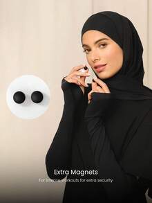 GLOWMODE Hijab deportivo de secado rápido y multiusos de la marca Reem Modest, para uso diario, casual, gimnasio y entrenamiento - Negro - Ver 3
