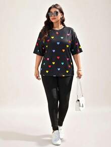 Comfylo Bộ đồ mùa xuân cỡ lớn cho nữ 2 món, quần áo mùa thu cho nữ, áo thun và quần legging sọc đen trắng dáng trễ vai mùa hè, bộ đồ thường ngày cho nữ, bộ hai mảnh cho nữ, trang phục sân bay cho nữ, bộ đồ hai mảnh màu đen, trang phục du lịch sân bay. - Nhiều màu - Xem 5