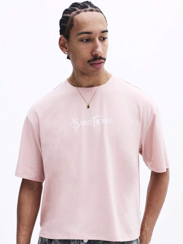 Camiseta Box Fit com Logo Estampado