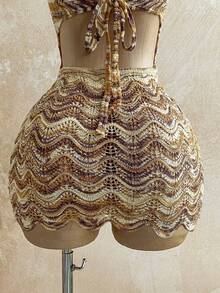 Soleia Áo ngực quây dệt kim có họa tiết dành cho nữ, gợi cảm cho các bữa tiệc, hẹn hò, đi biển, trang phục mùa hè, hẹn hò dịp lễ, tiệc trà chiều, mùa cưới, kỳ nghỉ du thuyền biển, kỳ nghỉ đường phố, kỳ nghỉ phong cách boho, lễ hội âm nhạc mùa thu/đông. - Nhiều màu - Xem 6