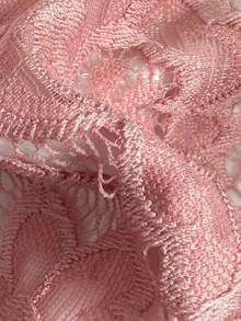 女士性感蕾丝露背系带挂脖比基尼套装，海滩度假风 - 粉色 - 查看 6