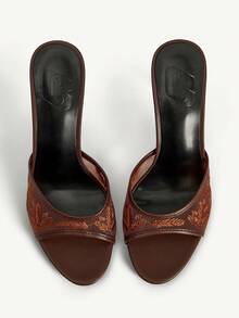 CUCCOO CHICEST Women Heeled Sandals - Coffee Brown - View 2