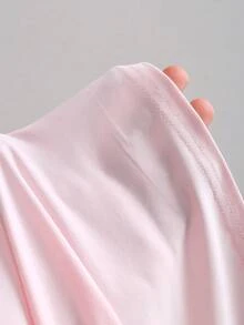 Sweetra 女士新款时尚百搭露背吊带针织衫，收腰上衣 - 粉色 - 查看 7