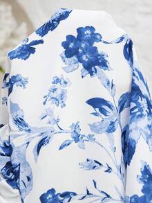 SHEIN CURVE+ Curve 尺码 US22 音乐节、海滨度假、波西米亚风女士春夏时尚休闲宽松舒适日常百搭修身质感面料黄色短袖衬衫，简约风格，可爱曲线上衣，外出上衣，女士衬衫，欧洲夏季，荷叶边上衣，女士早午餐，女士秋季服装，冬季，CURVE PLUS - 藍白色 - 查看 13
