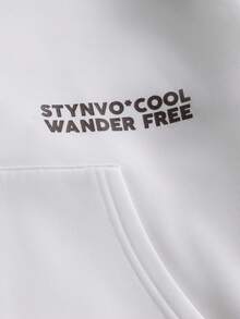 STYNVO Men's Casual Letter Print Hoodie, Autumn/Winter - White - View 5