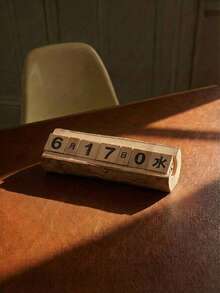 Joivida Wooden Desk Calendar Desktop Decor (2 Sizes) - Adjustable Date/Month/Week Wooden Table Calendar Ornament, Thoughtful Gift For Friends & Family, Rustic Home Office Desk Decor Accent - Wooden calendar ornament - View 2