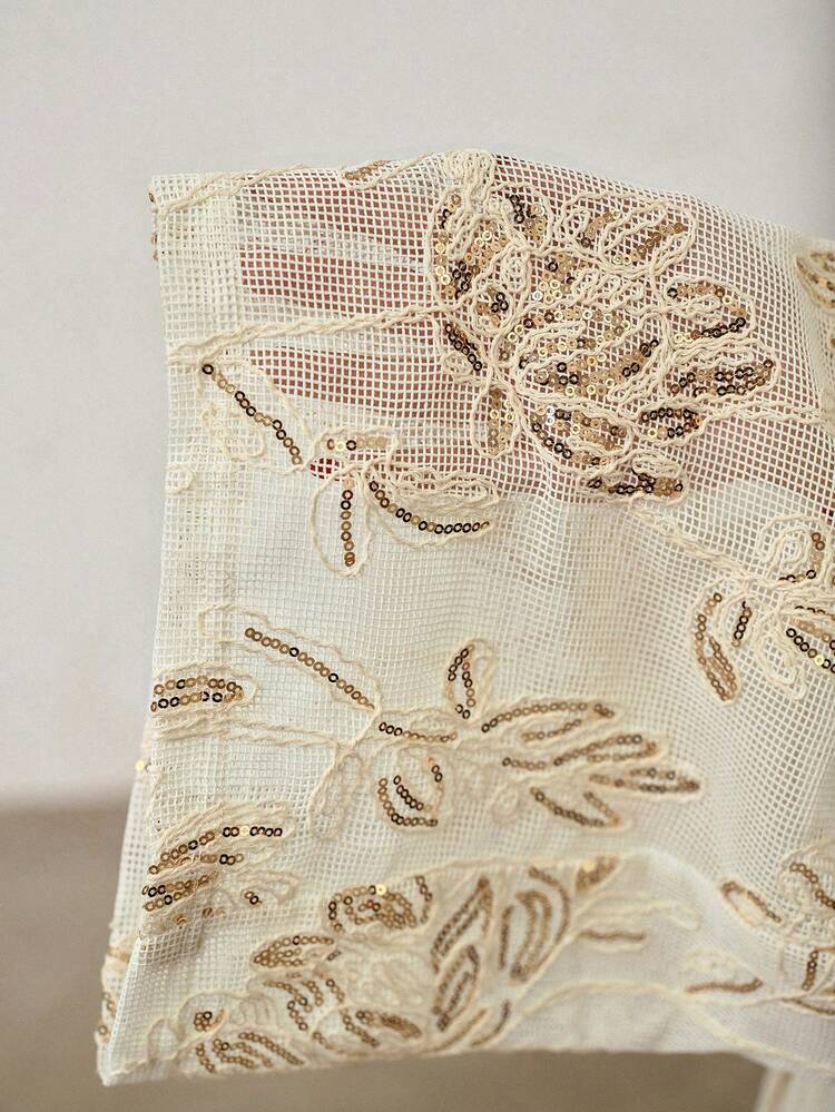 HEAVILY BEADED EMBROIDERED WIDE LEG RELAXED FIT PANTS FOR WOMEN