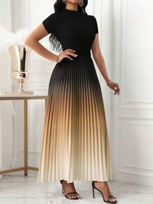 Lunelith SHEIN Lunessa 2件套 女士休闲渐变印花圆领短袖 - 彩色 - 查看 3