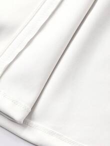 DAZY Women's Fitted Cinched Waist High Collar Sports Jacket - White - View 6