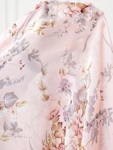 Reflora 大码女式印花荷叶袖长款宽松衬衫 - 彩色 - 查看 8