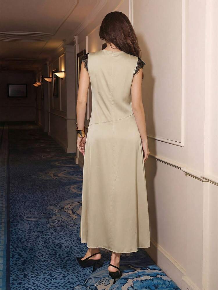 SHEIN Maija 2026 Women's Lace Patchwork Cap Sleeve Round Neck High Slit Dress St Patrick's Day Women Easter Summer Outfits Easter Dress Women Party Top Beach Dress Summer Holiday Outfits Each Vacation Outfits For Women  Summer Outfit For Women Going Out Outfits Graduation Graduation Outfit  Casual Dresses  Casual Blouses For Women  St Patrick's Day Women Easter Summer Outfits Easter Dress Women Party Top Beach Dress Summer Holiday Outfits Each Vacation Outfits For Women  Summer Outfit For Women Going Out Outfits Graduation Graduation Outfit  Casual Dresses  Casual Blouses For Women