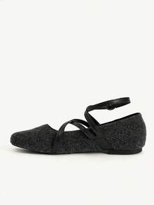 CUCCOO CHICEST Women's Furry Casual Slip-On Shoes For Autumn/Winter - Black - View 5