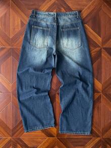 StoneGrade Vaqueros holgados con lavado casual y ajuste suelto para hombre - Azul - Ver 2