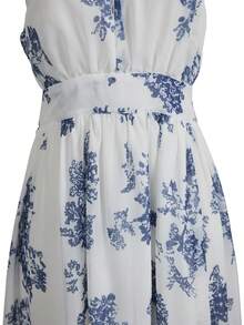 Balvessa 女士优雅印花露背连衣裙，夏季 - 彩色 - 查看 3