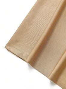 GlowEve Pearls Beaded Halter Neck Backless Dress - Apricot - View 3