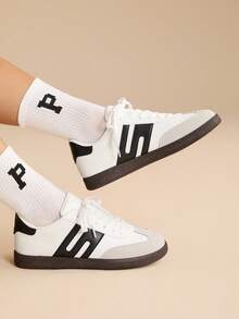 CUCCOO EASI Women's Fashionable Versatile Casual Flat Shoes - White ash 8 - View 4